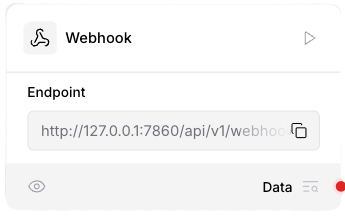 Langflow Webhook component