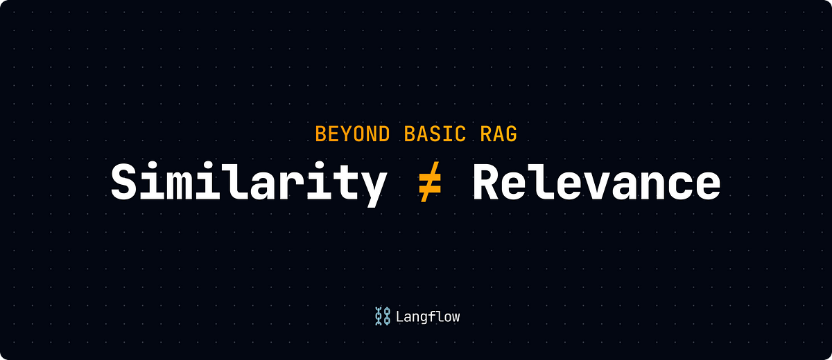 Beyond Basic RAG: Similarity ≠ Relevance