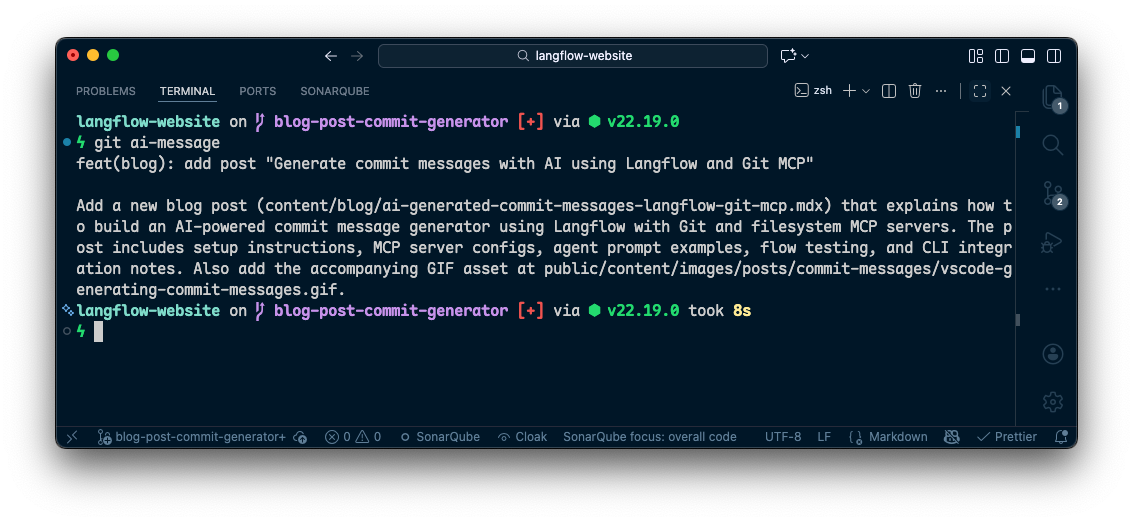 Using the Git tool in the command line fits with my usual development workflow.
