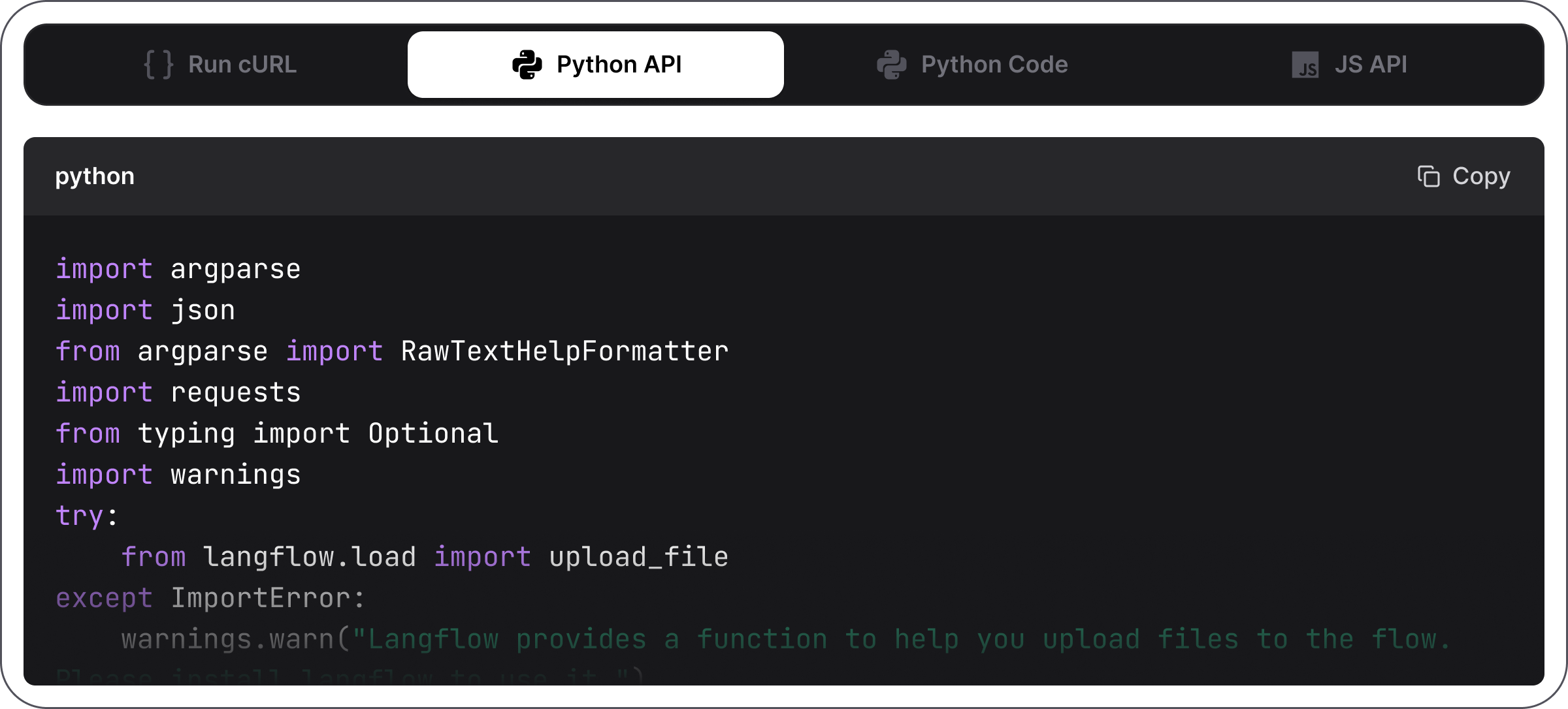 Dialog API